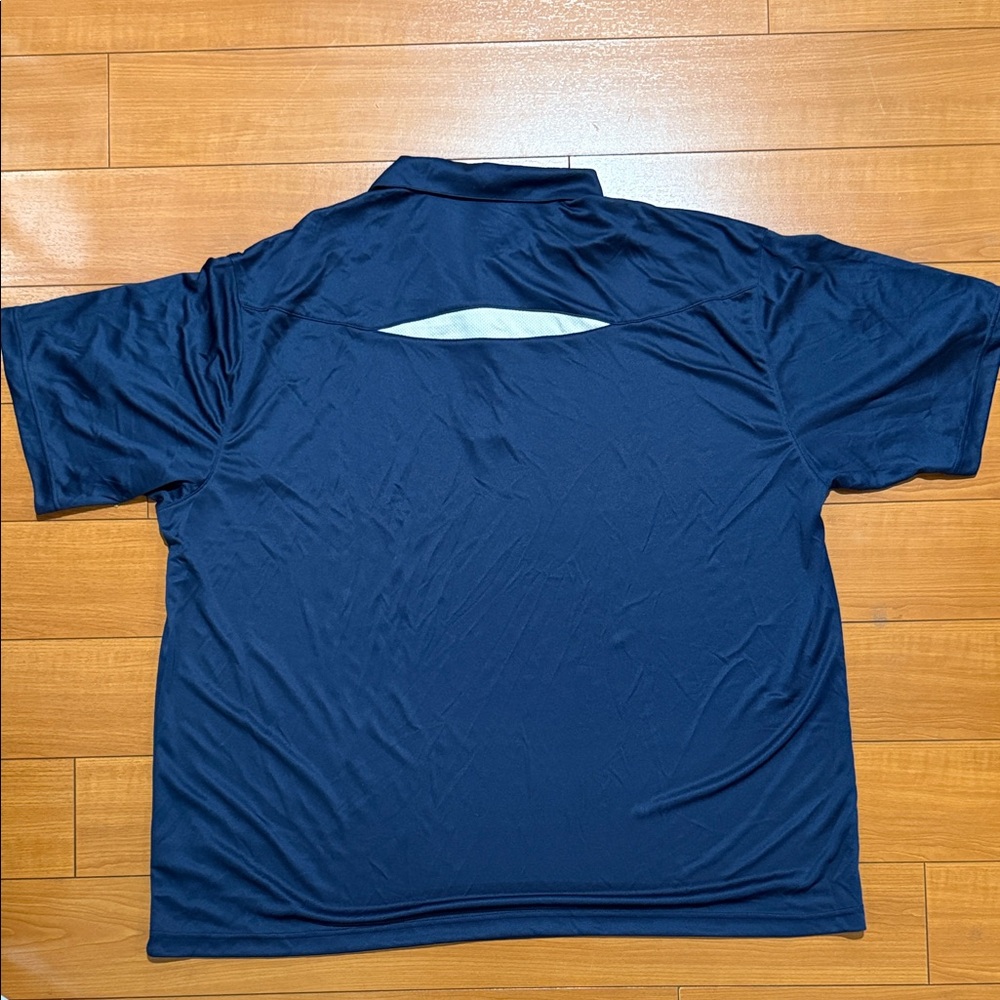 Men's Navy Blue Polo Shirt performance TeP - Picture 8 of 9